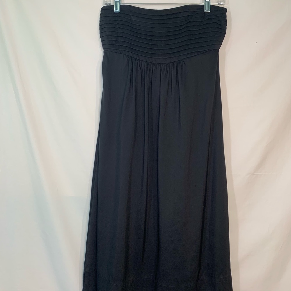 Banana Republic Lined Silk Strapless Navy Dress 2